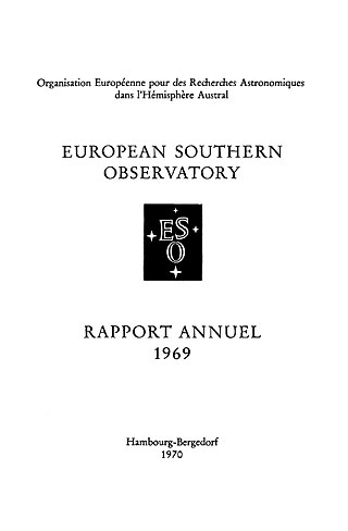 ESO Annual Report 1969 (French)