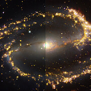 Jämförelse av två vyer av galaxer NGC 1300