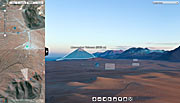 Screenshot of ESO virtual tours 360° at the Chajnantor plateau over the Licancabur Volcano