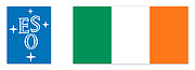 Logotipo do ESO e bandeira da Irlanda