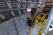 Rendering of one of the ELT’s prefocal stations inside the telescope’s dome