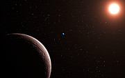 Artist's impression of the newly discovered planetary system Gliese 581