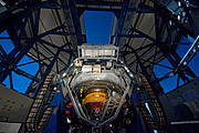 The VLT Survey Telescope observing on a moonlit night