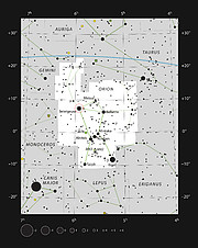 La stella Betelgeuse nella costellazione di Orione