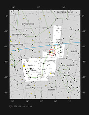 L'ammasso globulare Messier 4 nella costellazione dello Scorpione