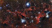 Die leuchtende Gaswolke Sharpless 2-296, ein Teil des Möwennebels