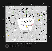 Der junge Stern HD100546 im südlichen Sternbild Musca
