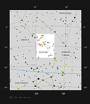 Der planetarische Nebel IC 1295 im Sternbild Scutum (der Schild)