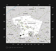 A maternidade estelar IC 2944 na constelação do Centauro