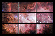Estratti dell'immagine VST della Nebulosa Laguna 