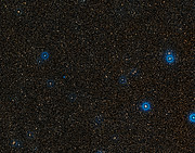 Overzichtsfoto van het hemelgebied rond de nabije bruine dubbelster Luhman 16AB