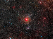 La portion de ciel qui entoure l'étoile hypergéante jaune HR 5171