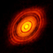 ALMA:s bild av den protoplanetära skivan runt HL Tauri