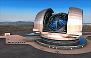 Ilustración del European Extremely Large Telescope