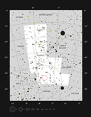 De komeetglobule CG4 in het sterrenbeeld Puppis