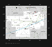 Messier 87 dans la constellation de la Vierge 