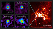 ALMA results and the region seen in infrared light