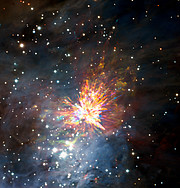 ALMA osserva un'esplosione stellare in Orione