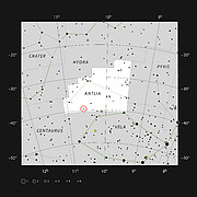 A estrela U Ant na constelação da Máquina Pneumática