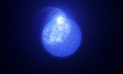 Künstlerische Darstellung eines Sterns mit einem riesigen magnetischen Fleck