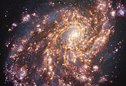 NGC 4254 vue avec le VLT et ALMA dans plusieurs longueurs d'onde de lumière