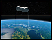 Confronto delle dimensioni dell'asteroide Kleopatra con il nord Italia