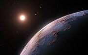 Artystyczna wizja planety Proxima d (zbliżenie)