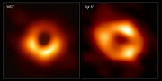 Jämförelse av de två första bilderna av svarta hål