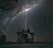 Ein Laserstrahl zum Zentrum der Milchstraße
