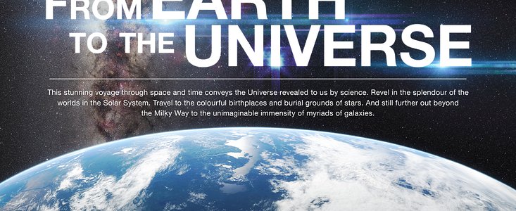 O poster do filme “Da Terra ao Universo”
