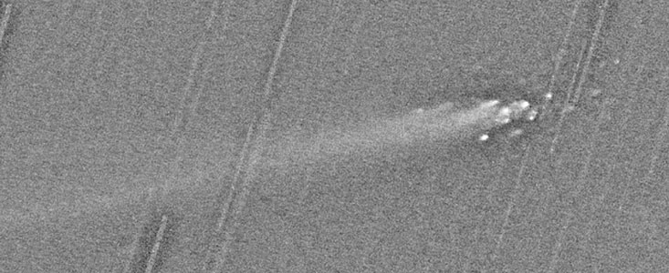Break-up of comet Linear