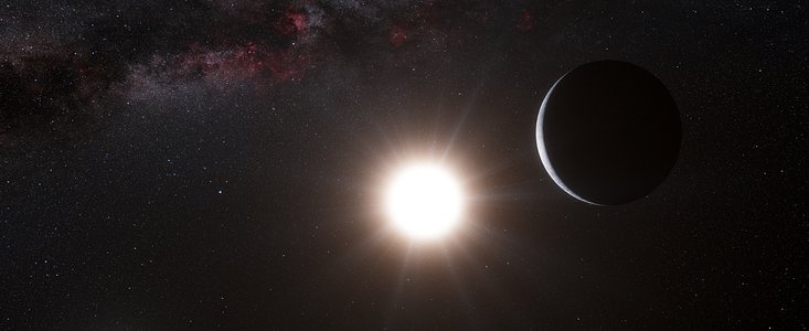 Künstlerische Darstellung des Planeten um Alpha Centauri B