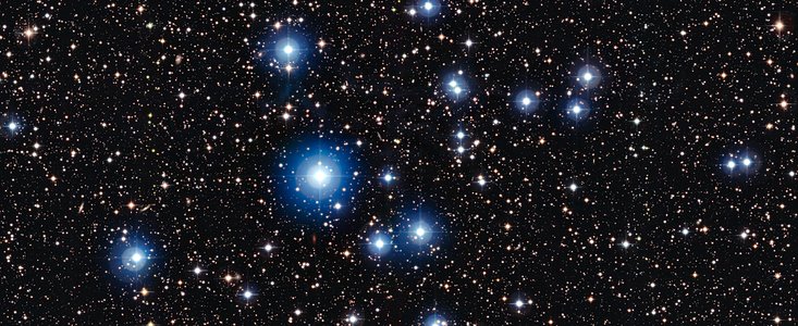 Unga stjärnor i den öppna stjärnhopen NGC 2547