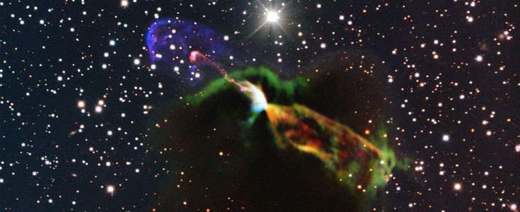 Stunning ALMA and NTT image of newborn star