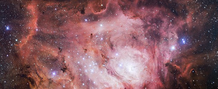 mmagini della Nebulosa Laguna prese dal VST