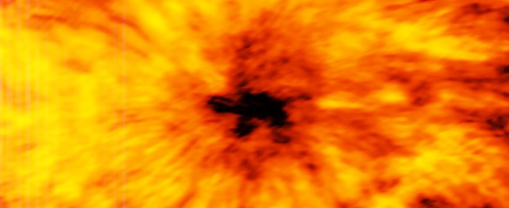 O ALMA observa uma mancha solar gigante (a 1,25 mm)