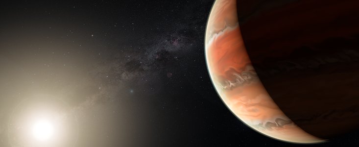 Künstlerische Darstellung des Exoplaneten WASP-19b
