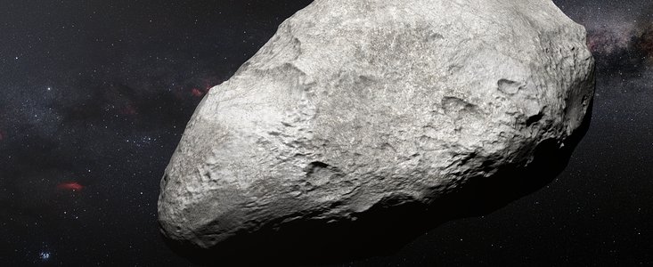 Ilustración del asteroide exiliado 2004 EW95