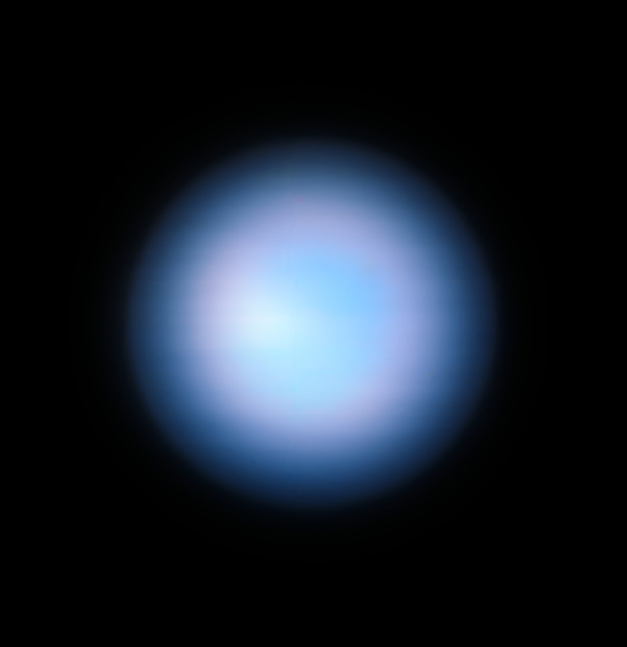 Neptune from the VLT without MUSE Narrow Field Mode adaptive optics