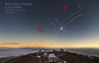 Trasmissione su web dell'eclissi solare da La Silla