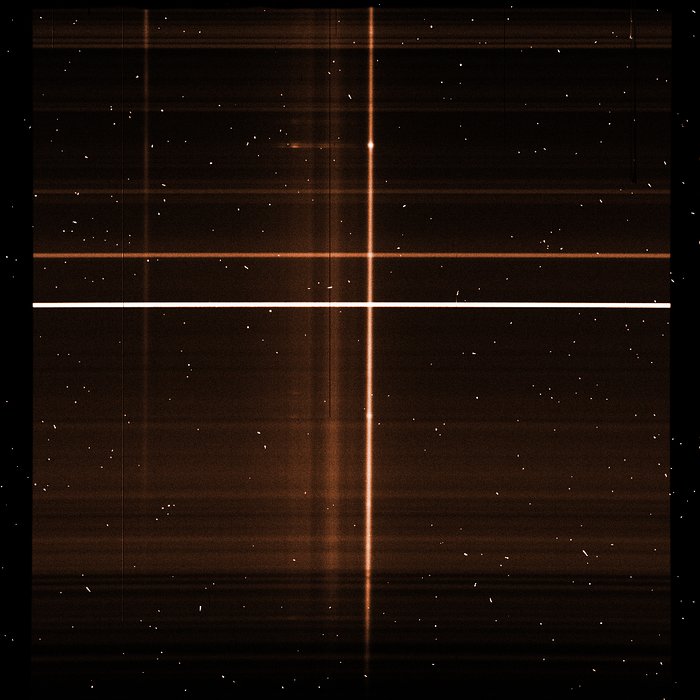 A raw spectrum obtained with EFOSC2