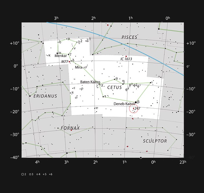 NGC 247 in the constellation of Cetus