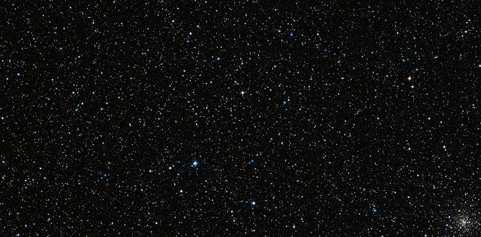 Bild från Wide Field Imager av delar av Vintergatans bula