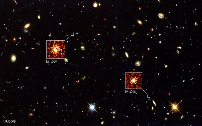 MUSE übertrifft Hubble beim Hubble Deep Field South