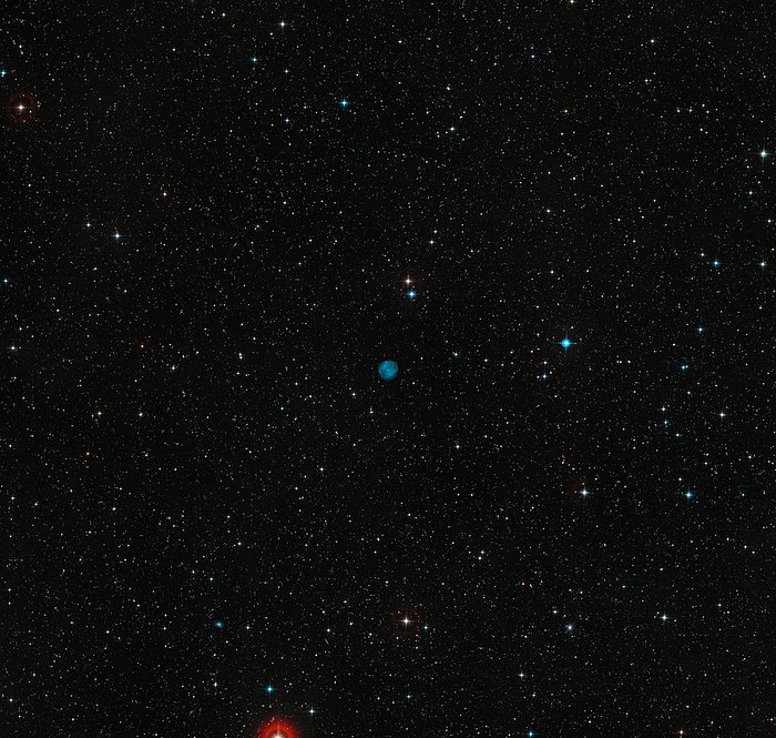 Overzichtsfoto van het hemelgebied rond de planetaire nevel ESO 378-1