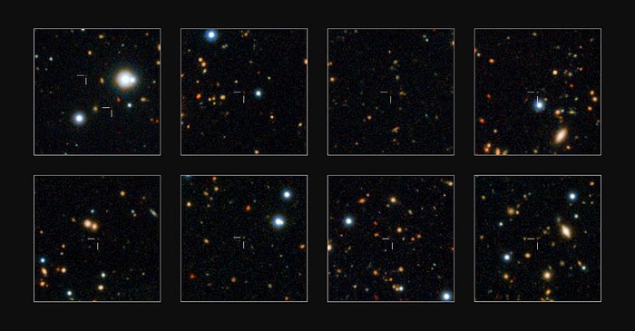 Hmotné galaxie objevené v mladém vesmíru