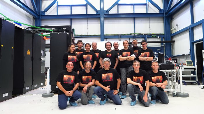 GRAVITY — the instrument team during the first observations at Paranal