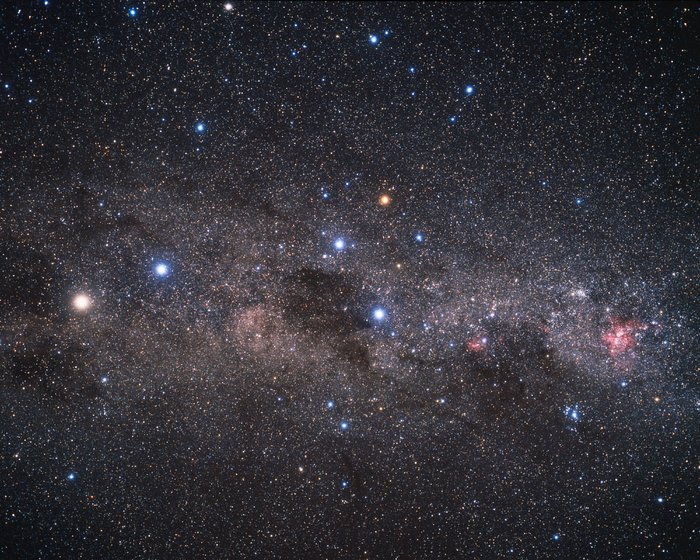 Lysande stjärnor i den södra Vintergatan