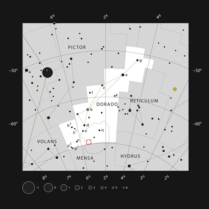 Taranteltågen i stjernebilledet Doradus