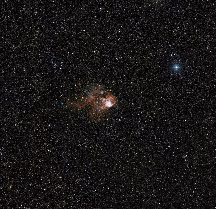 Image de la périphérie de NGC 2467 issue du Digitized Sky Survey